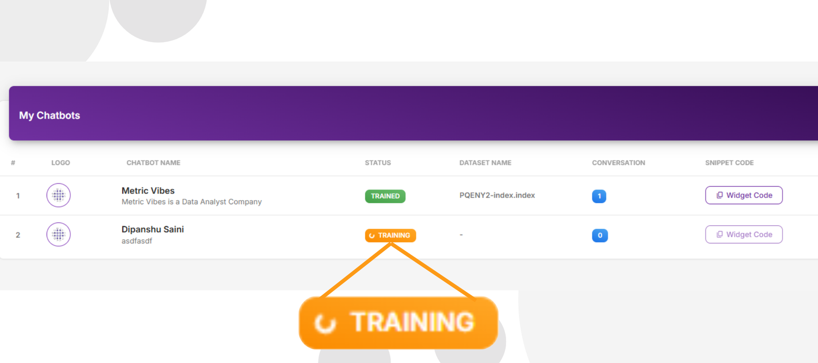 Step 2 - AI Training